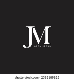 merged letter M with J, JM logo design
