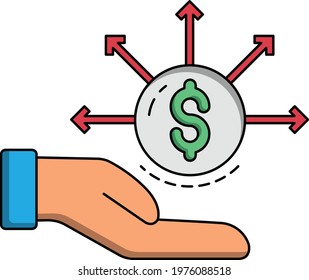 Merger and Acquisition Obligations Concept vector color Icon Design, Corporate finance sign, M and A Symbol, Synergy creating investments Portfolio stock illustration