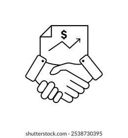 Merger and Acquisition Shareholder Collobration Concept, Payment by cash transcations on white background
