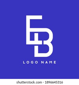 Merger of E and B letter vector logo template for business brand