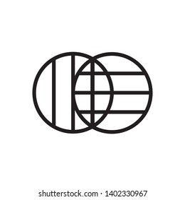 merger icon, illustration vector template