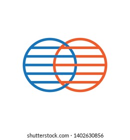 merger icon, illustration vector template