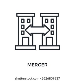 Gliederungsstil des Fusionssymbols Vektorgrafik für Grafikdesign
