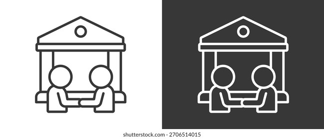 Merger Icon Set Vector Collection Isolated In Black And White