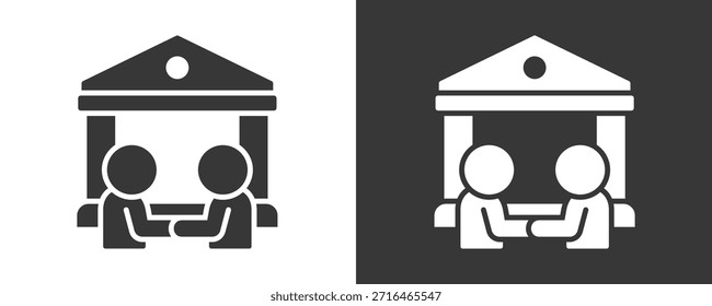 Conjunto De Íconos De Fusión Colección De Vector Aislada En Blanco Y Negro