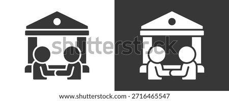 Merger Icon Set Vector Collection Isolated In Black And White