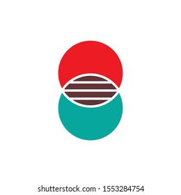 Merger icon. Vector illustration can be used for topics corporate, unification, merging concept