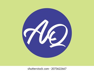Forma de fusión del diseño de la letra inicial de AQ