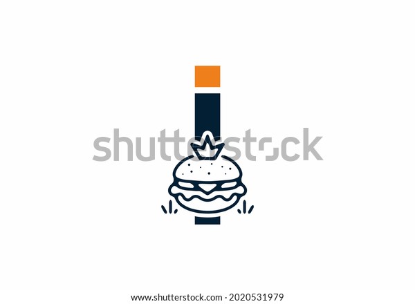 Merger Shape Initial Letter Burger Crown Stock Vector (Royalty Free ...