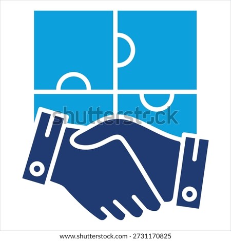 Mergers And Acquisitions Flat Blue Icon Collection