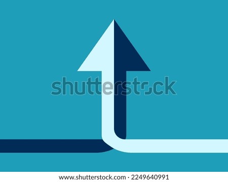 Mergers for growth. Two arrows merge together. business concept vector