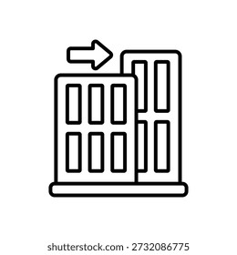 Mergers vector icon stock illustration
