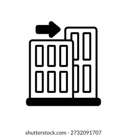 Mergers vector icon stock illustration