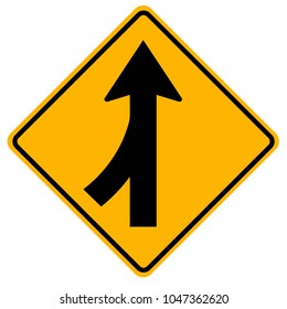 Merge Road Sign Stock Images, Royalty-Free Images & Vectors | Shutterstock