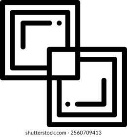 merging icon. Thin Linear Style Design Isolated On White Background