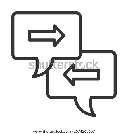 Merging Icon Vector Illustration Outline