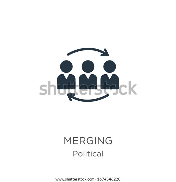 Merging Icon Vector Trendy Flat Merging Stock Vector (Royalty Free ...