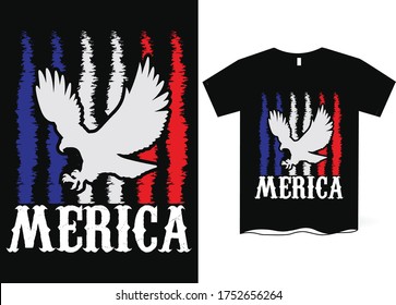 Merica - 4th of July T-shirt Design - American Independence day