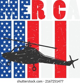 Merica design with Airplane, color red white and Blue for 4th of July