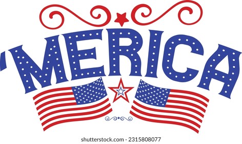 'Merica, design and vector file.