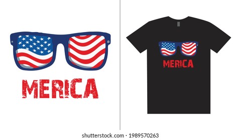 Merica flag t shirt design