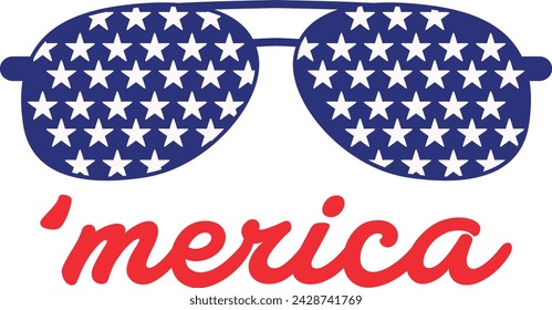 Merica Glasses Digital EPs Vector graphics File