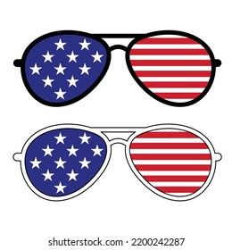 Merica Sunglasses Vector, United States