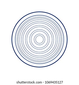 Meridians from top view. Vector. Flat style black icon on white.