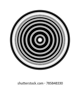 Meridians from top view. Vector. Flat style black icon on white.