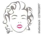 Merilyn Monroe portrait vector illustration