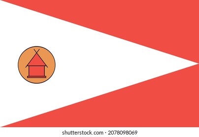 Merina people flag vector icon
