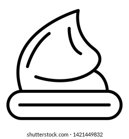 Meringue icon. Outline meringue vector icon for web design isolated on white background