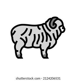 merino sheep color icon vector. merino sheep sign. isolated symbol illustration