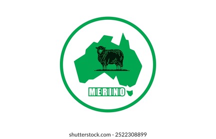 logotipo de pé de ovelha merino, silhueta de ilustrações grandes vetores de carneiro feliz