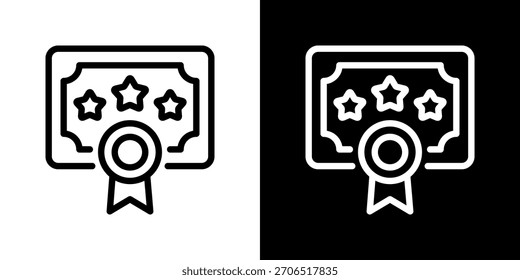 Ilustração do vetor do ícone da placa de mérito. Design De Linha Fresca Criado Para Flexibilidade Criativa Em Versões Claras E Escuras.