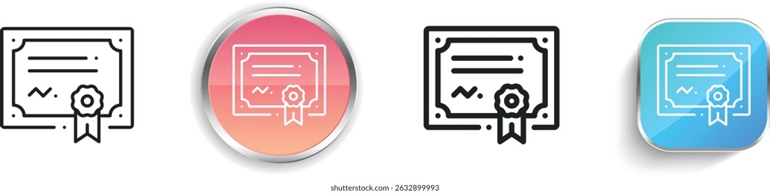 merit icon. Thin Linear, Regular and Button Style Design Isolated On White Background