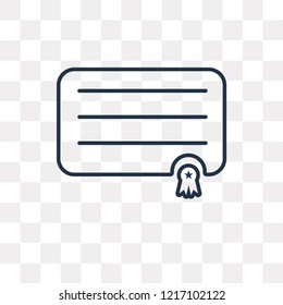 Merit vector outline icon isolated on transparent background, high quality linear Merit transparency concept can be used web and mobile