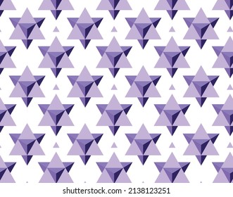 merkaba geometric pattern in violet colors