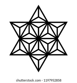 Merkabah Symbol, Star Tetrahedron, Logo Design Element