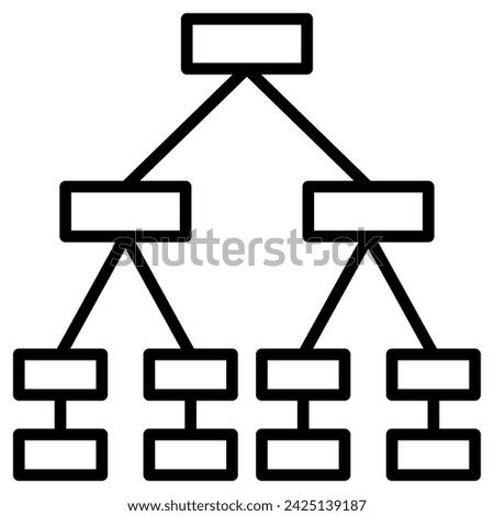 Merkle Tree icon line vector illustration