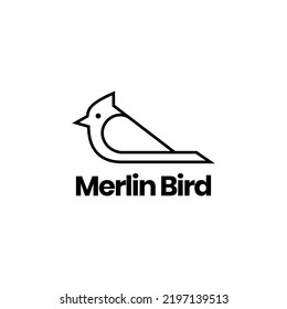 Merlin Bird Minimal Logo Design