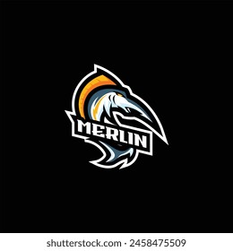 merlin esport mascot design logo