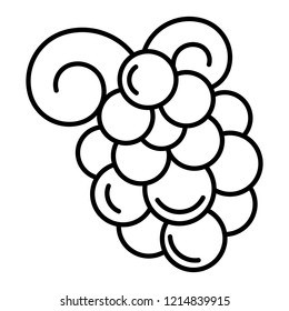 Merlot grape icon. Outline merlot grape vector icon for web design isolated on white background