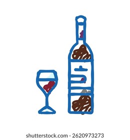 merlot red wine doodle icon sketch vector. merlot red wine sign. isolated symbol illustration