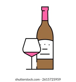 merlot red wine line icon vector. merlot red wine sign. isolated symbol illustration
