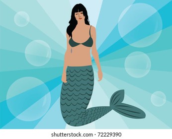mermaid abstract draw