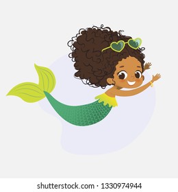 Mermaid African Character Mythical Cute Girl Nymph