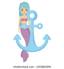 mermaid and anchor design