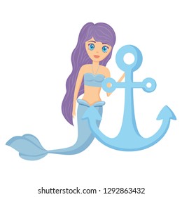 mermaid and anchor design