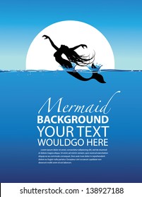 Mermaid Background. EPS 10 vector, grouped for easy editing. No open shapes or paths.